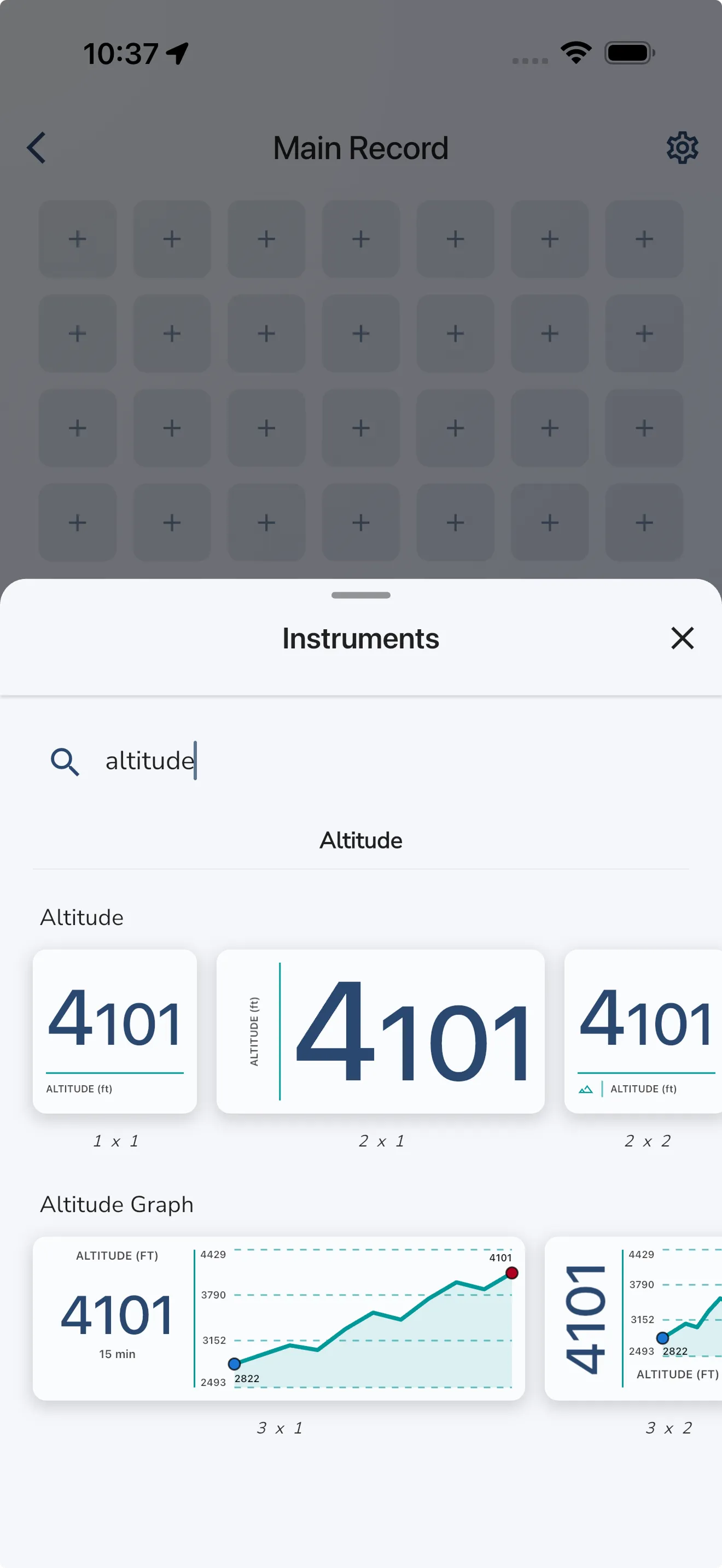 Adding an instrument to a custom recorder layout