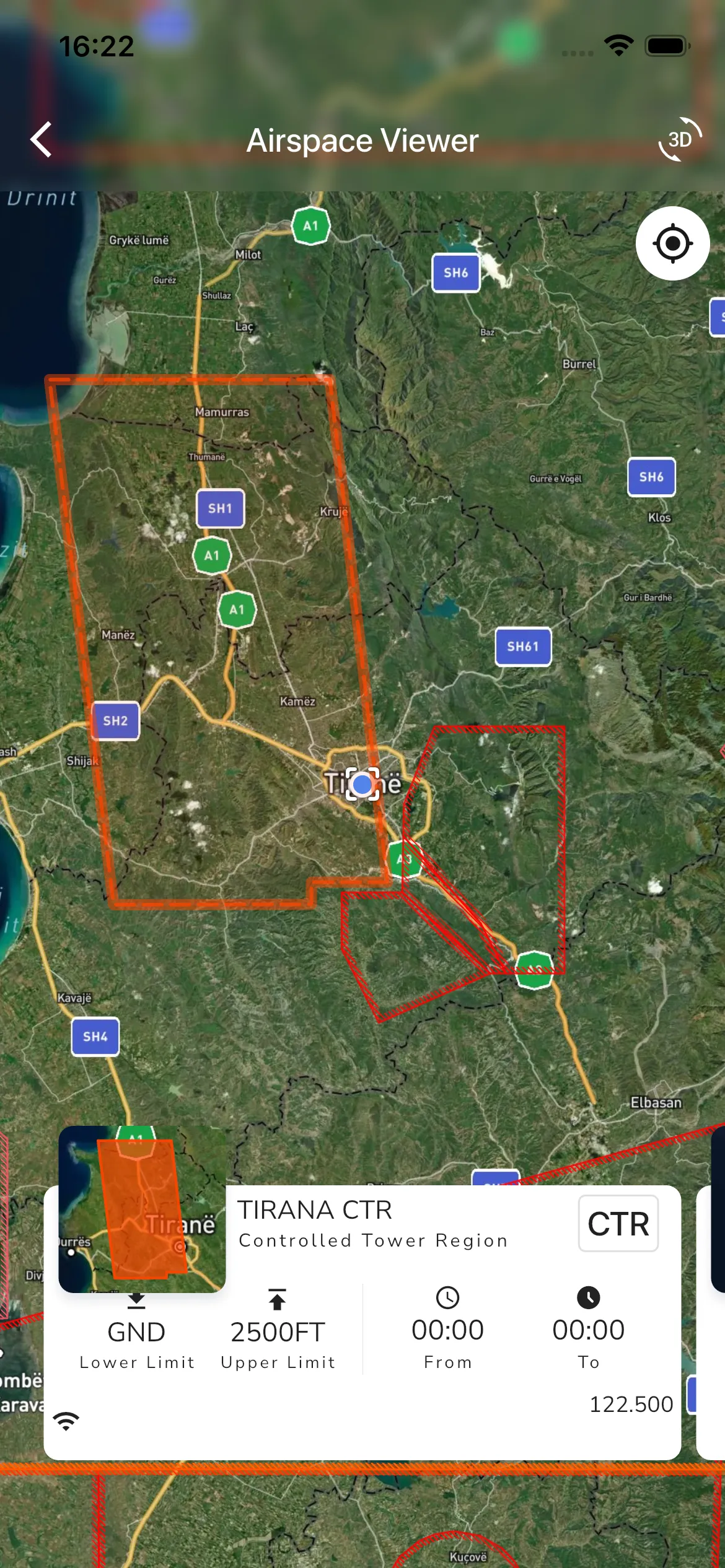 Airspace Viewer Screen