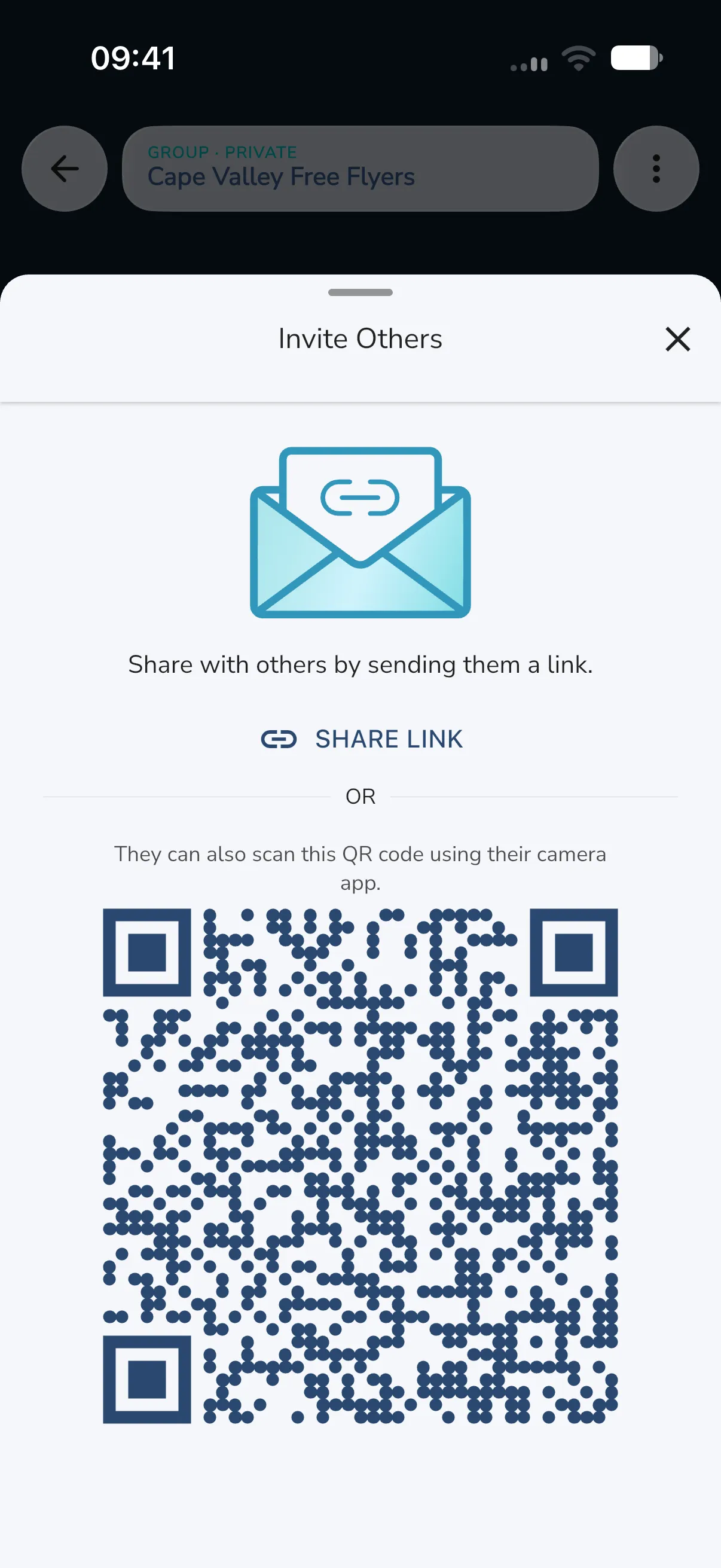 Invite Others sheet
