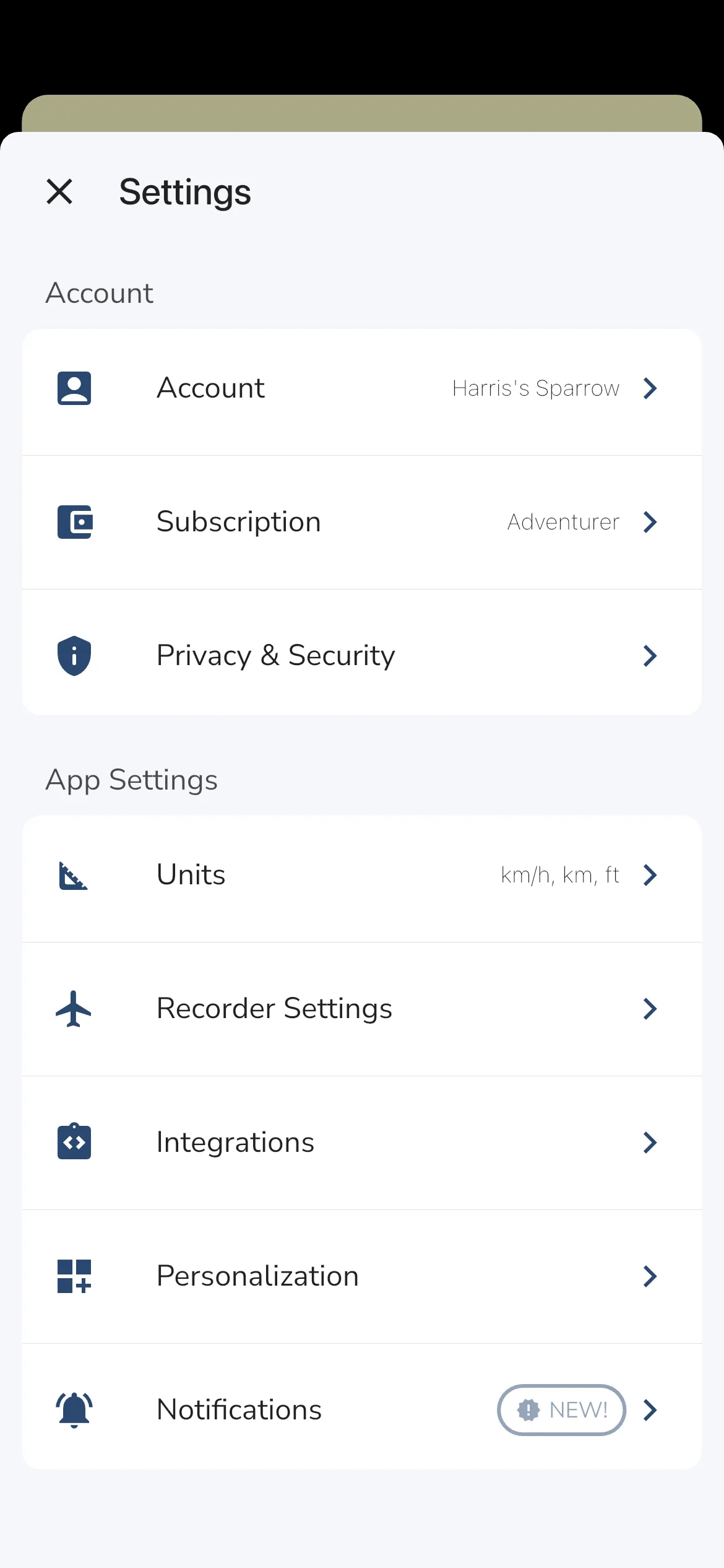 Profile Settings