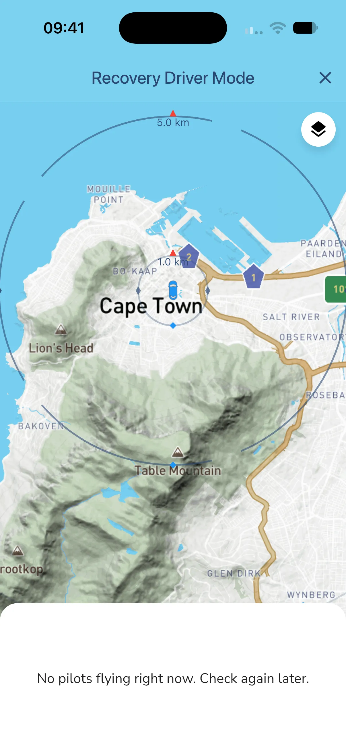 Recovery Driver Mode map