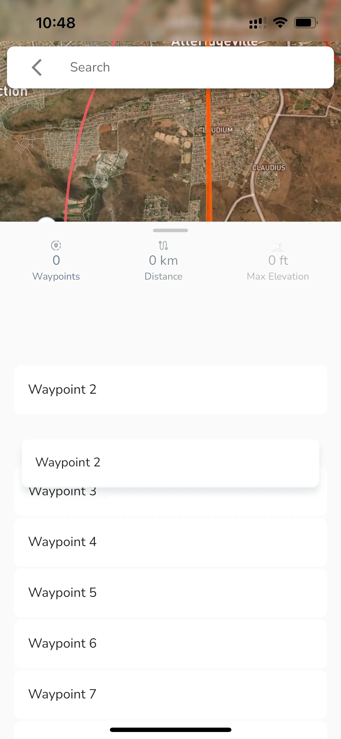 Routes Waypoint Overview