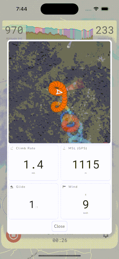 The animation of the thermal assist feature in Gaggle